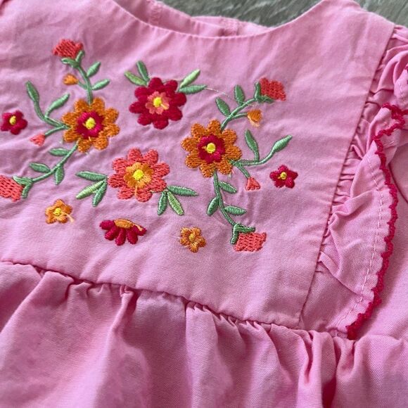 Goodlad baby girl embroidered floral romper 0-3 months - Picture 2 of 8